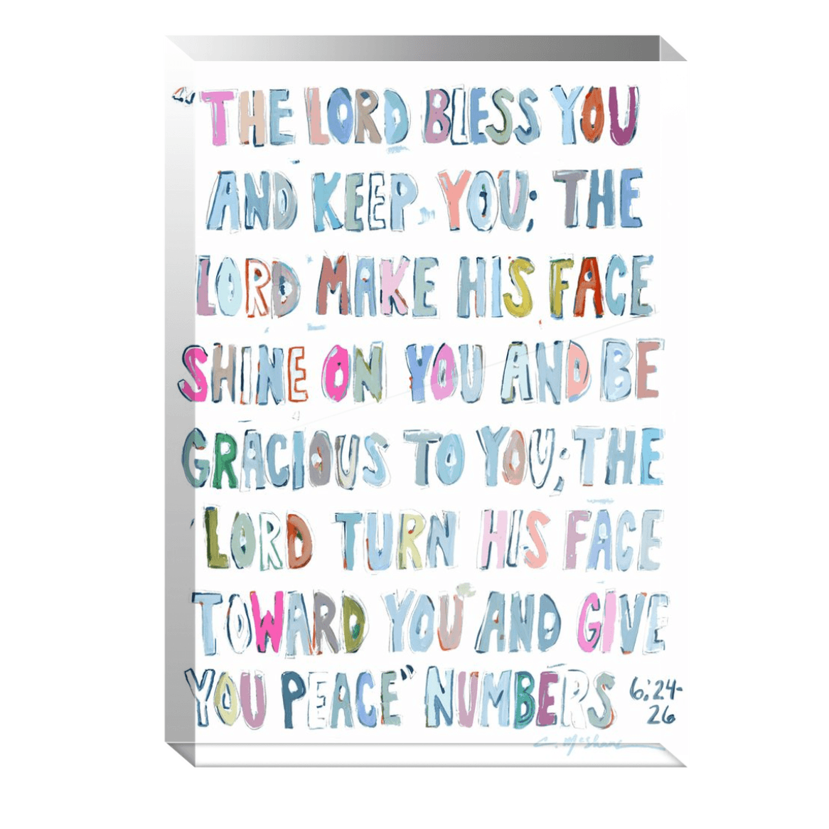 Numbers 6:24-26 Bible Verse Acrylic Tabletop Art