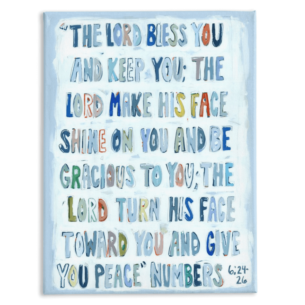 Numbers 6:24-26 on canvas