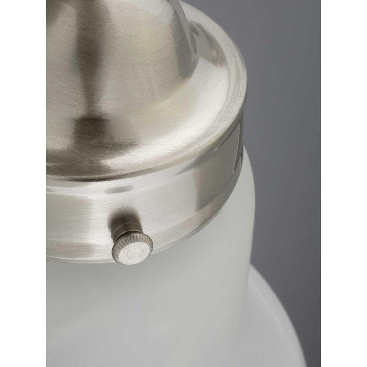 OPEN BOX Bedford 3-Light Etched Alabaster Glass Traditional Bath Vanity Light Brushed Nickel