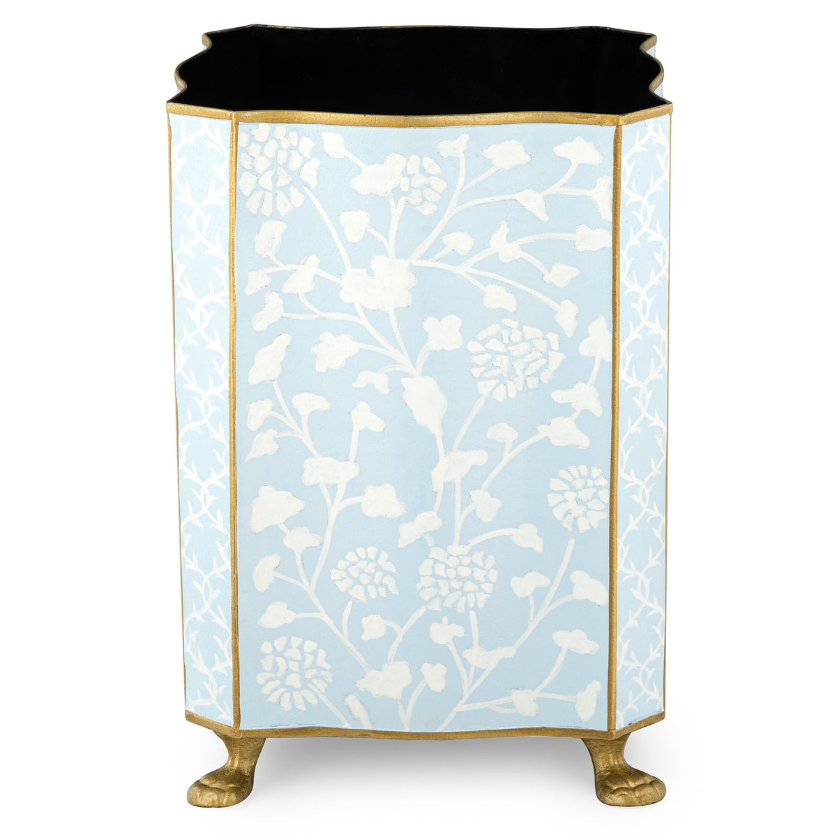 Pale Blue Spring Floral Wastepaper Basket & Tissue (2 Options)