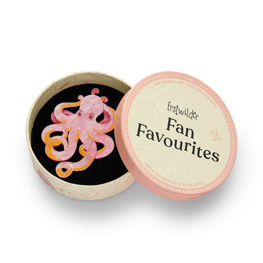 a box with a pink octopus in it