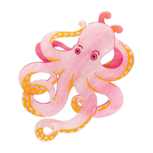 a pink and yellow octopus