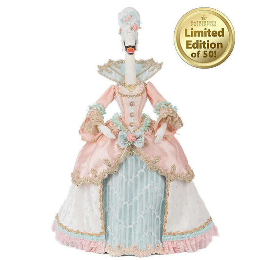 a swan doll in a dress