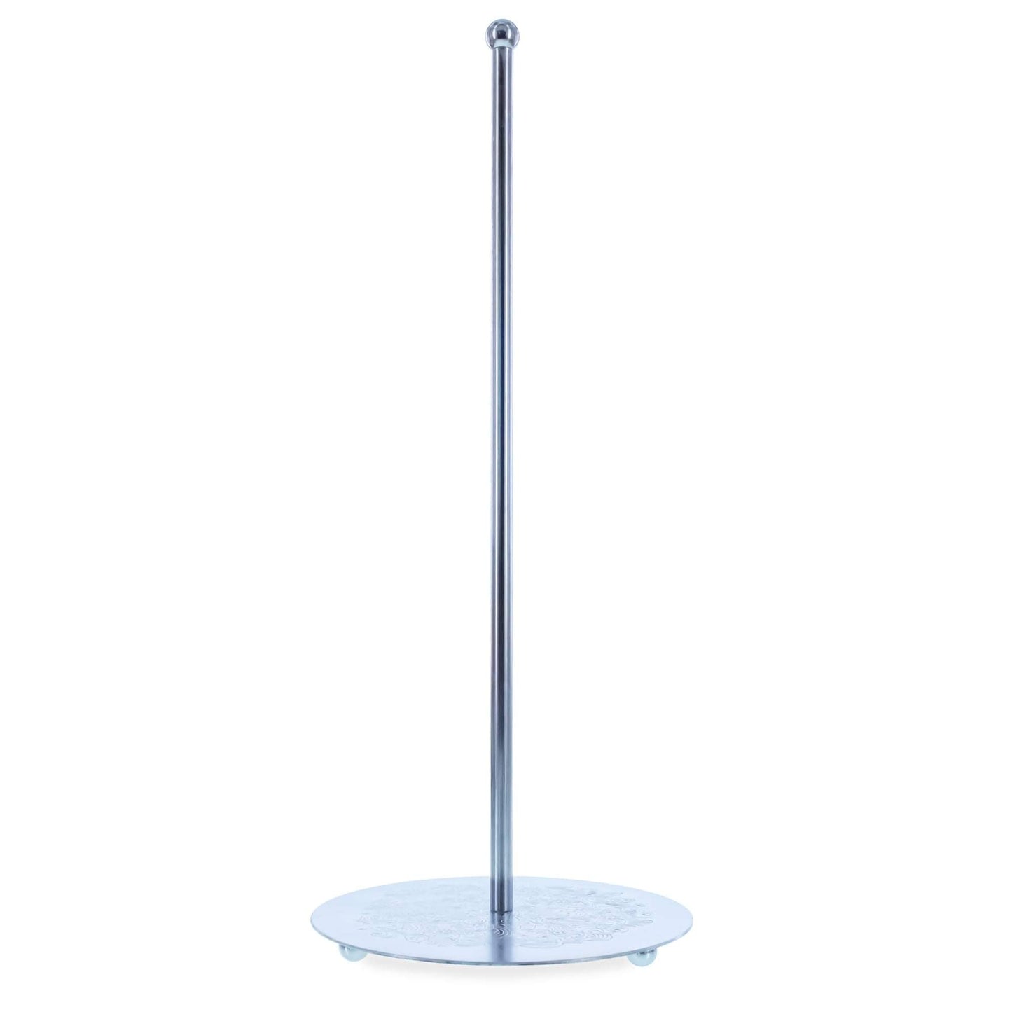 Ornate Silver Metal Rod Tree Topper Stand Display Stand 10 Inches