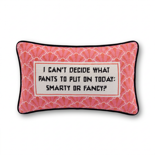 Pants Needlepoint Pillow