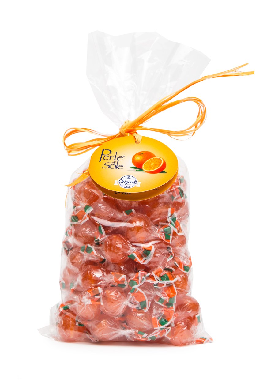 Perle di Sole Sorrento Orange Drops — Italian Hard Candy (7 oz / 200g)