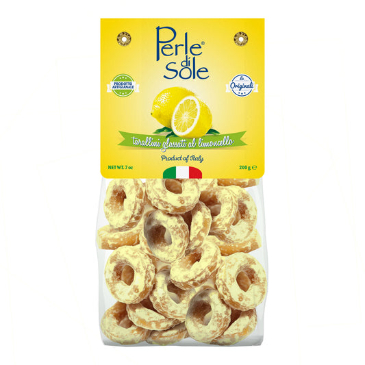 Perle di Sole Sweet Taralli with Lemon Glaze — Italian Cookie (7 oz / 200g)