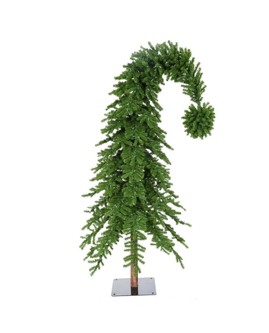 Whimsical Curved Top Green Christmas Tree - Perfect Holiday Bendable Artificial Tree