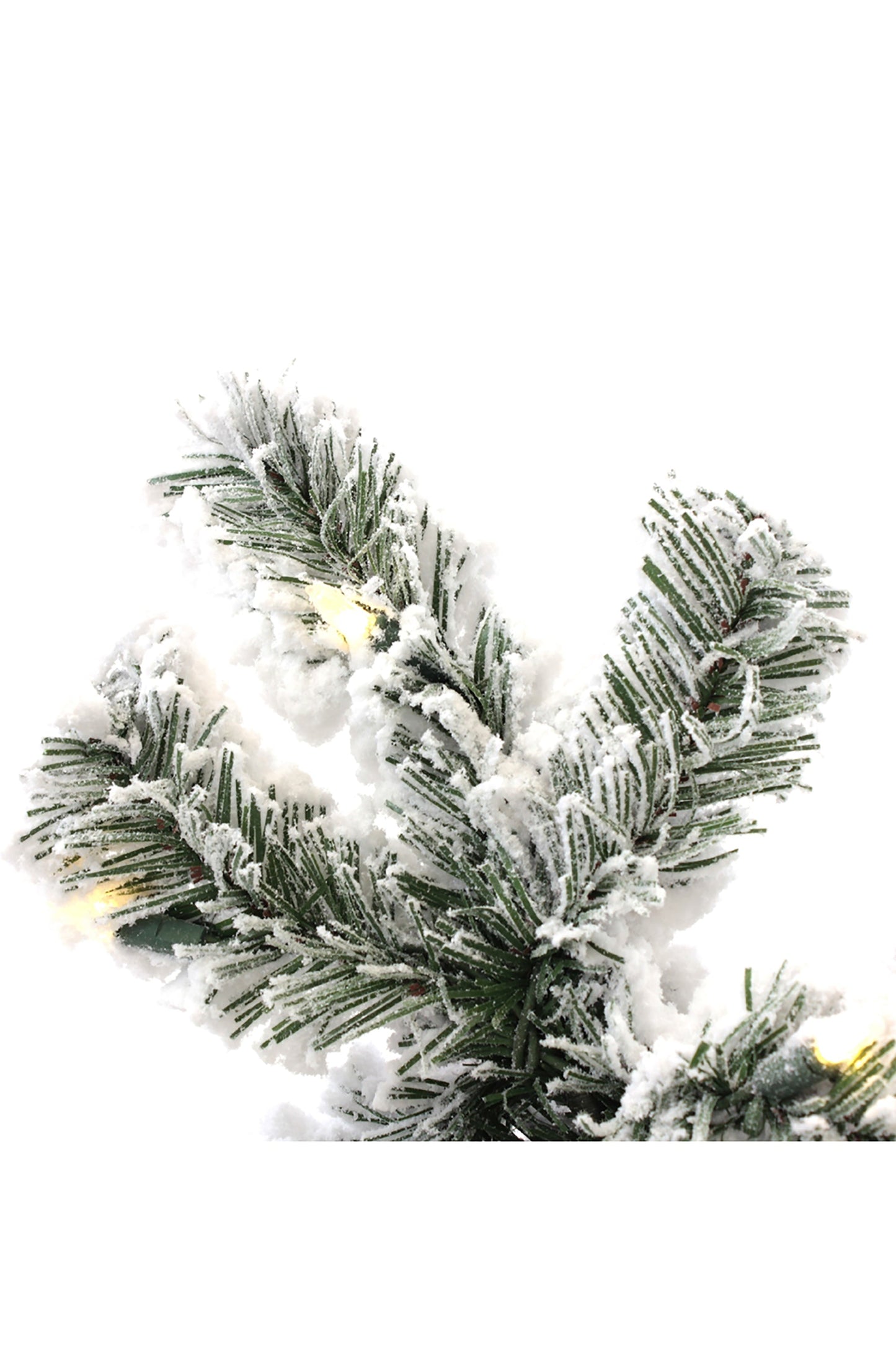 Prelit Heavy Snow Flocked Christmas Tree with Warm White Lights