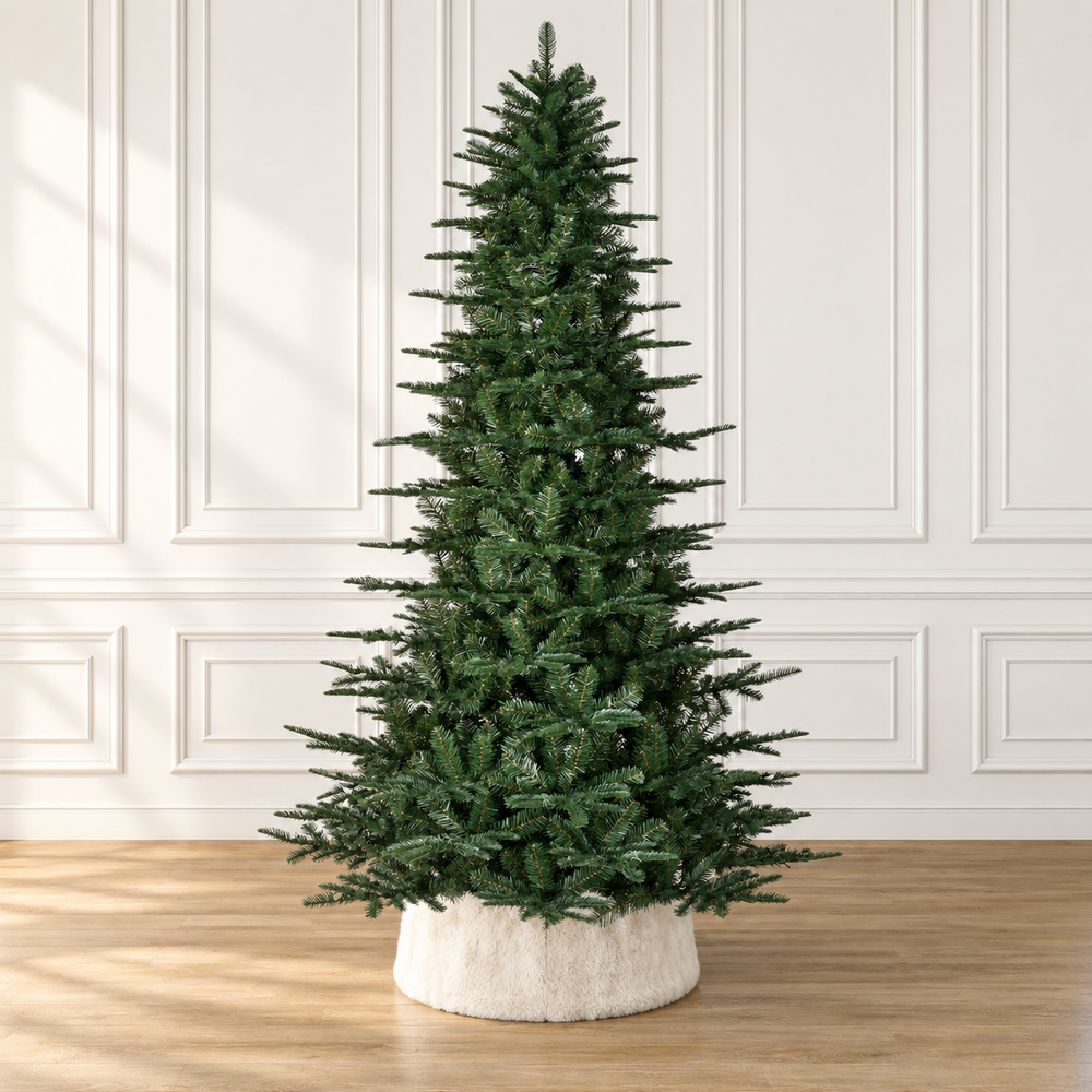 6.5' TREE, 1149 TIPS, METAL STAND, 47" DIA