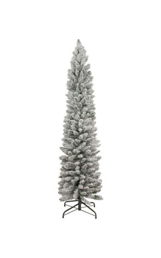 6.5 ft Pencil Snow Flock Tree