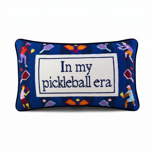 Pickleball Era Needlepoint Pillow