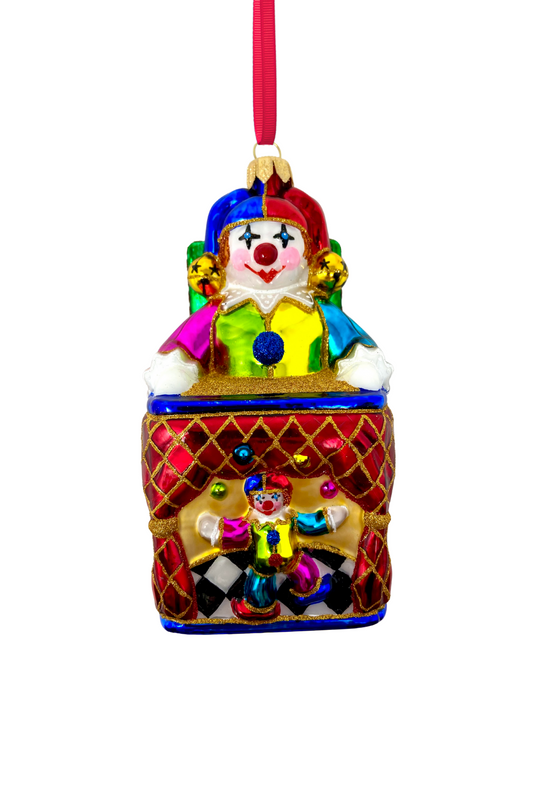Pop! Jack In The Box Toy Polish Glass Christmas Ornament