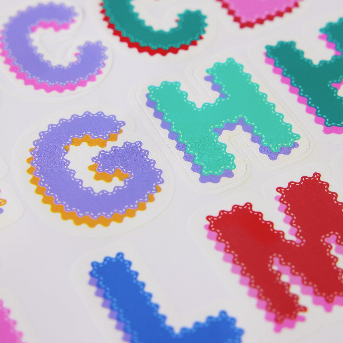Vinyl Scalloped Letters Sticker Pack