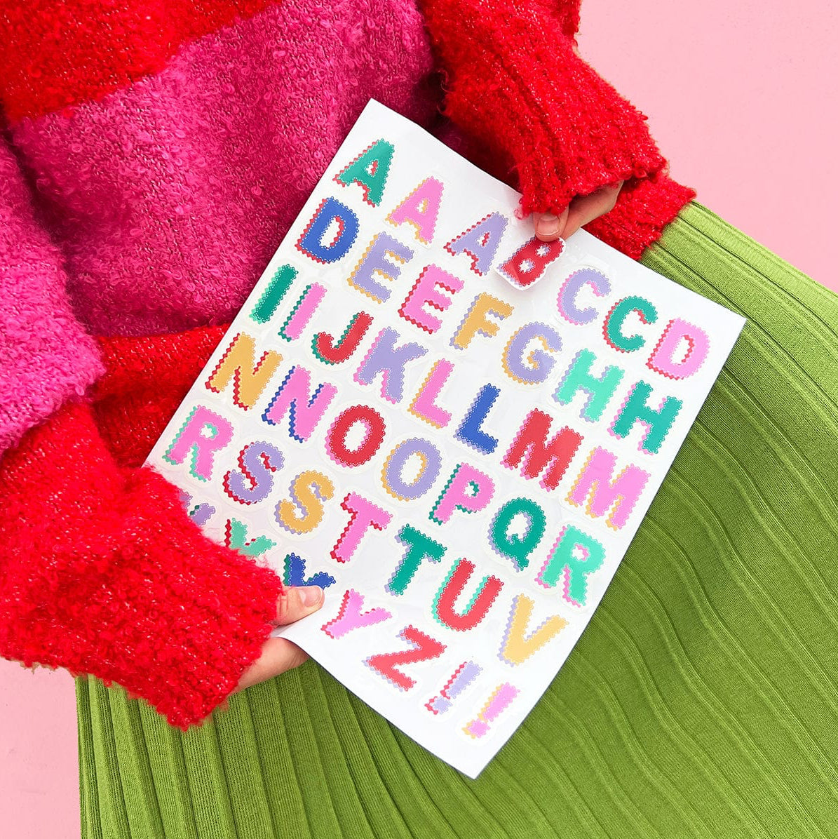Vinyl Scalloped Letters Sticker Pack