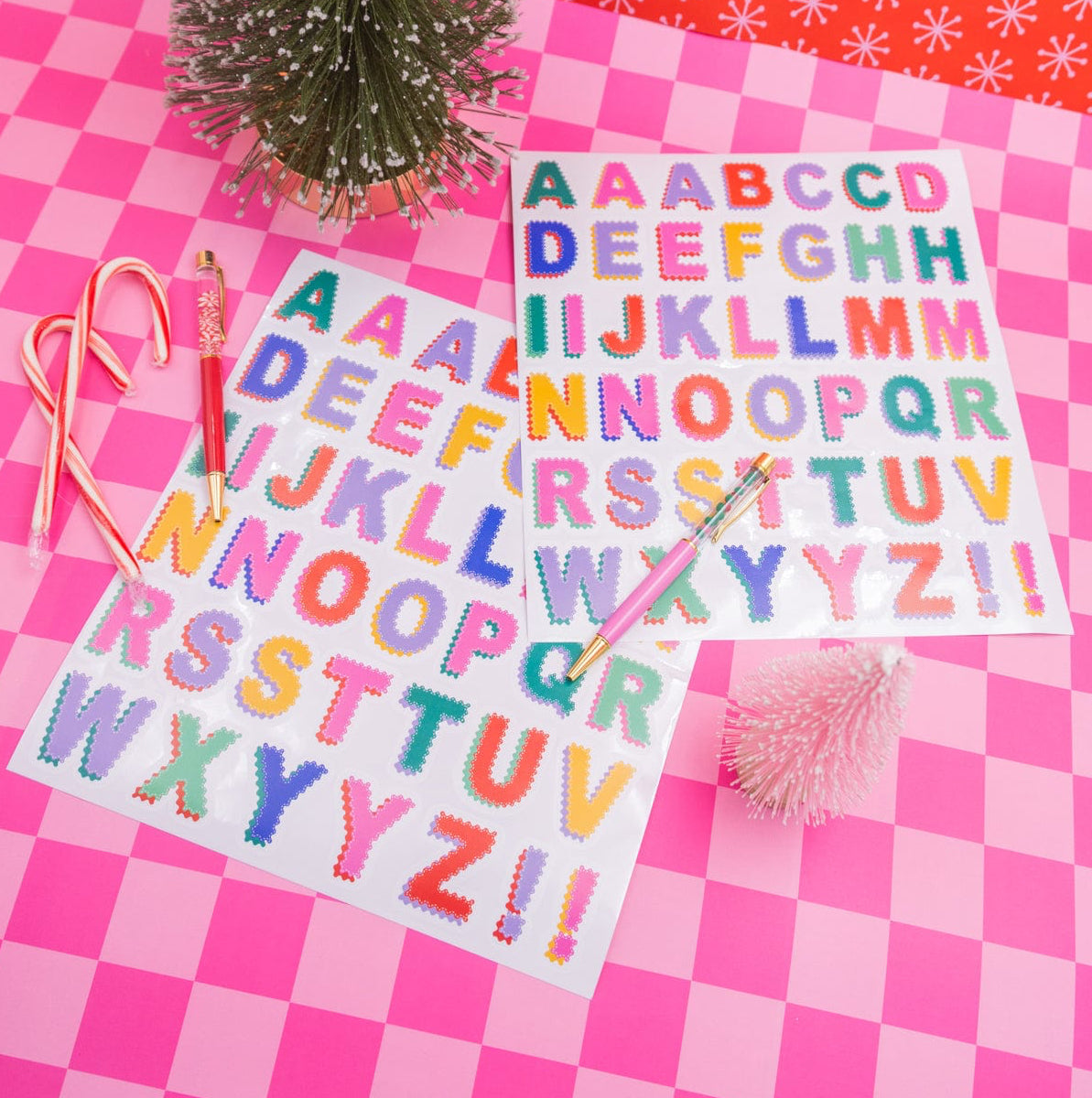 Vinyl Scalloped Letters Sticker Pack