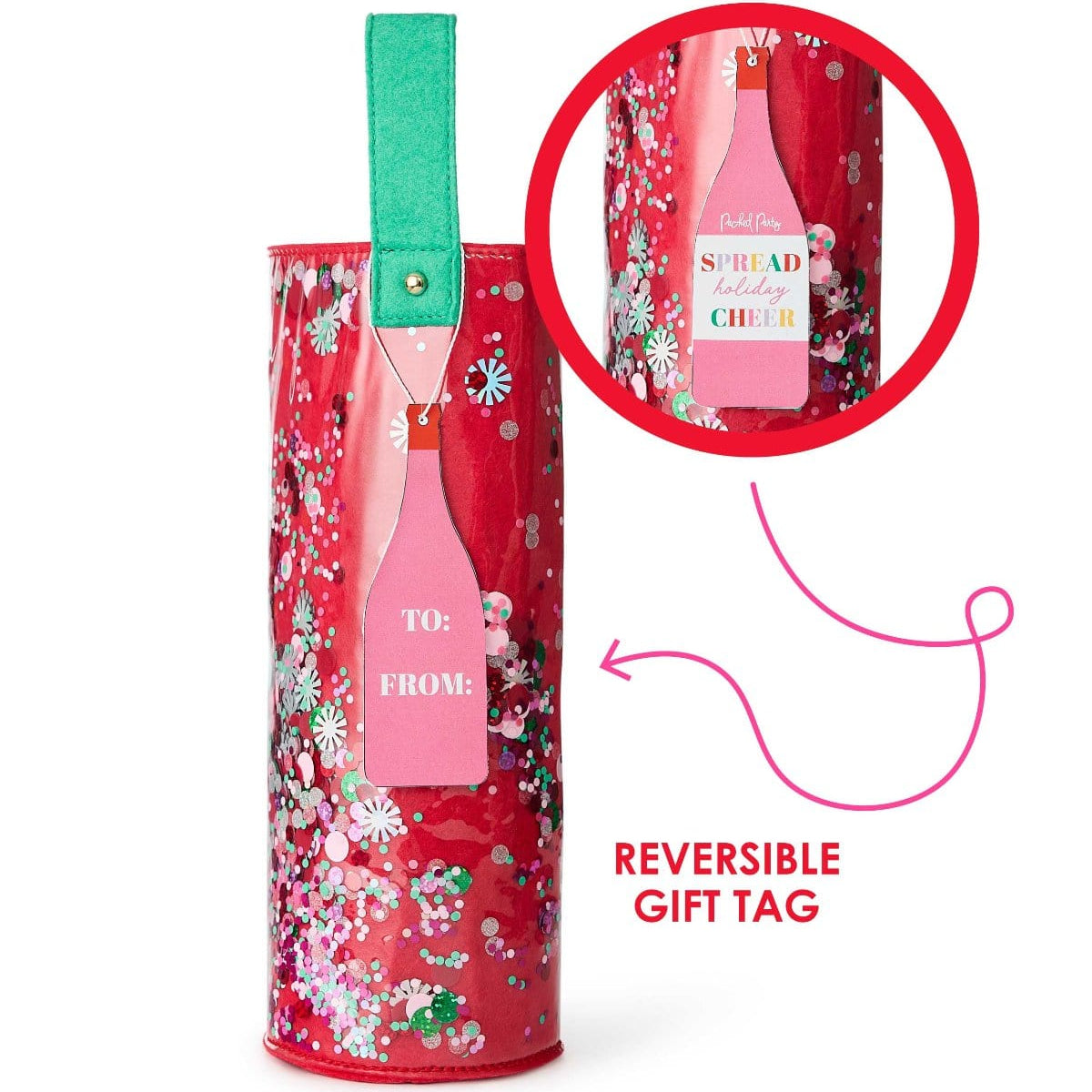Holiday Spirit Confetti Wine Bag