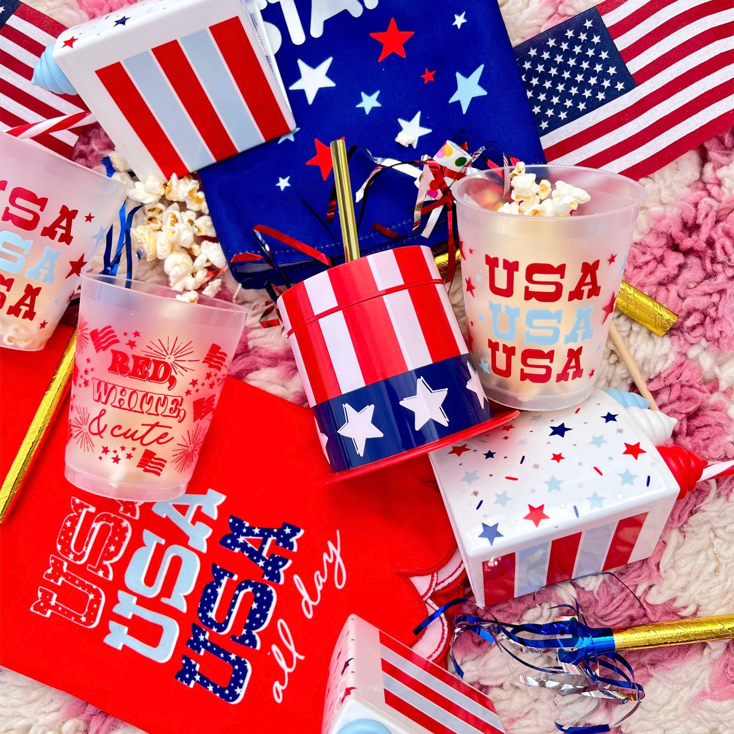 USA All Day Patriotic Cotton Tea Towel