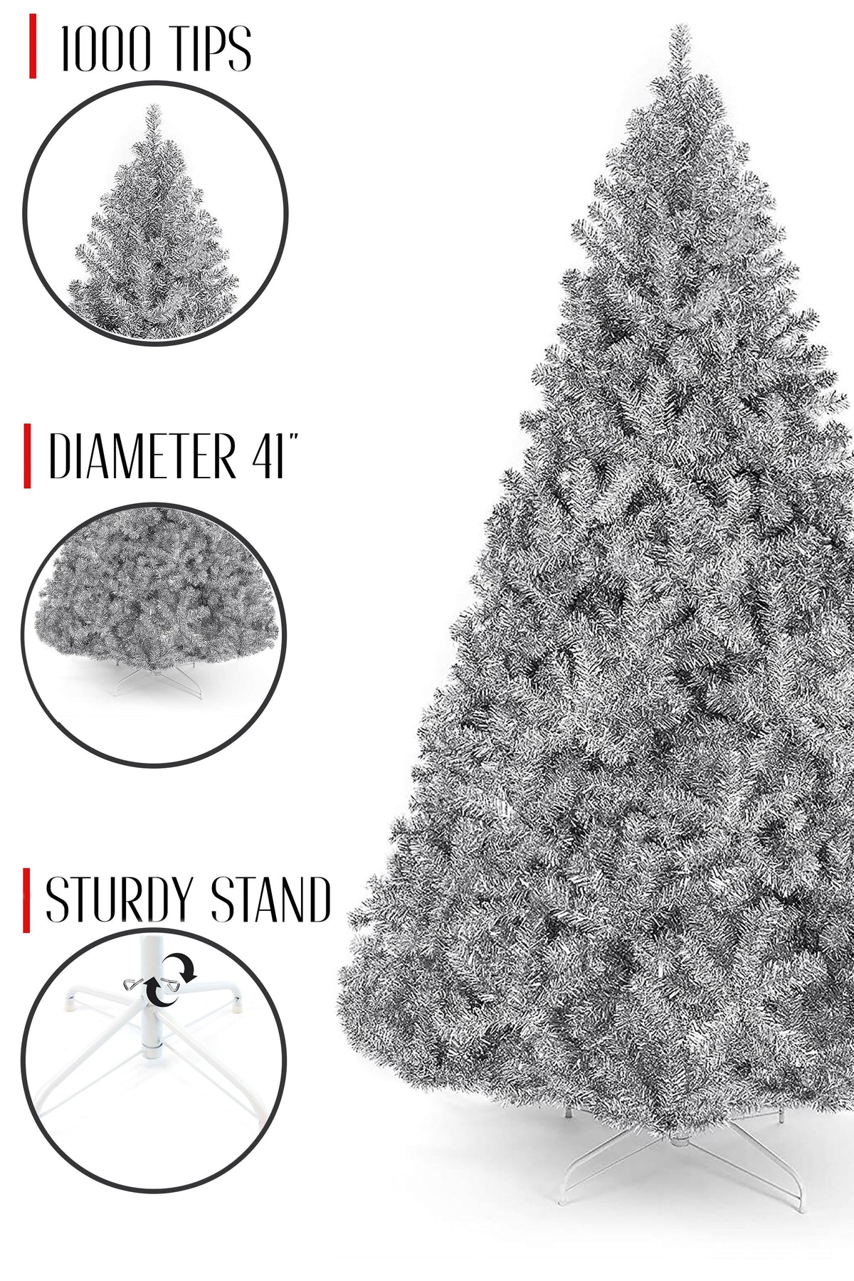 a tree with a stand and a diagram
