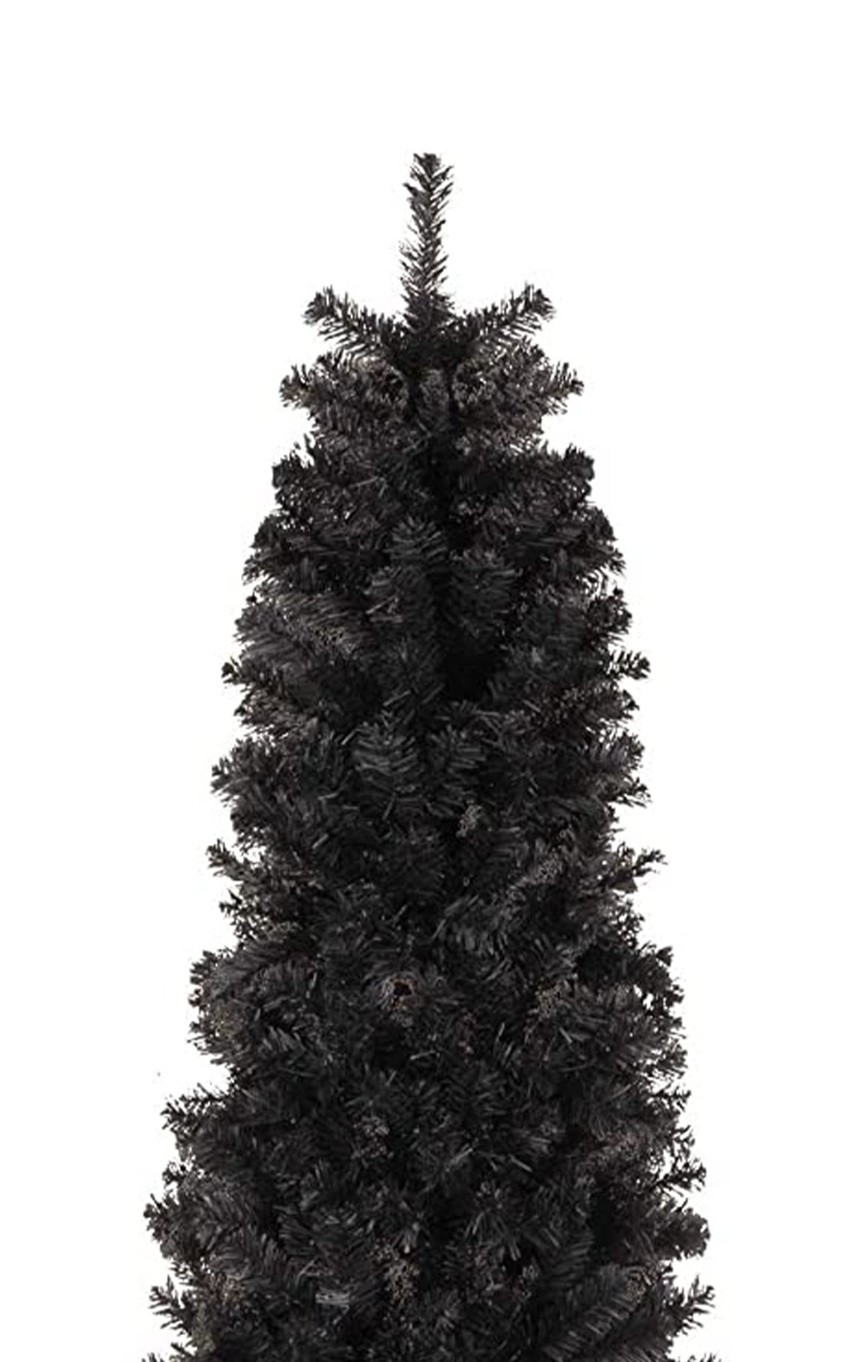 a black christmas tree with a white background