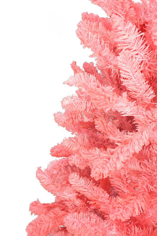6'  Light Pink Flocked Kodiak with Metal Stand, Dia 43", 647 tips