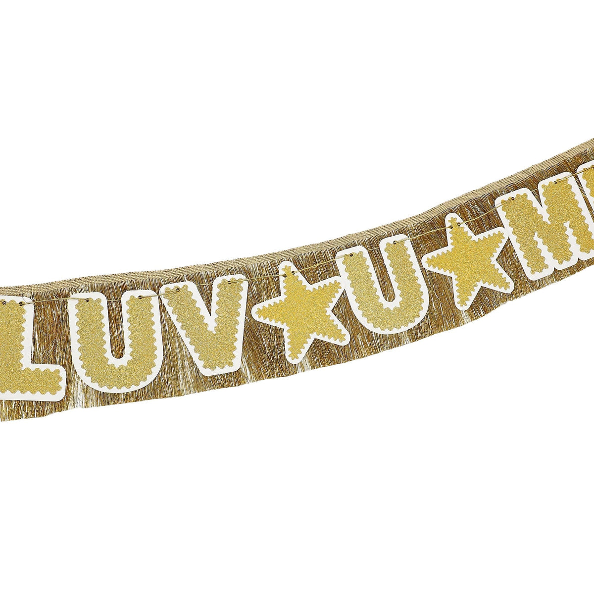 Customizable Gold Fringe Reusable Party Banner