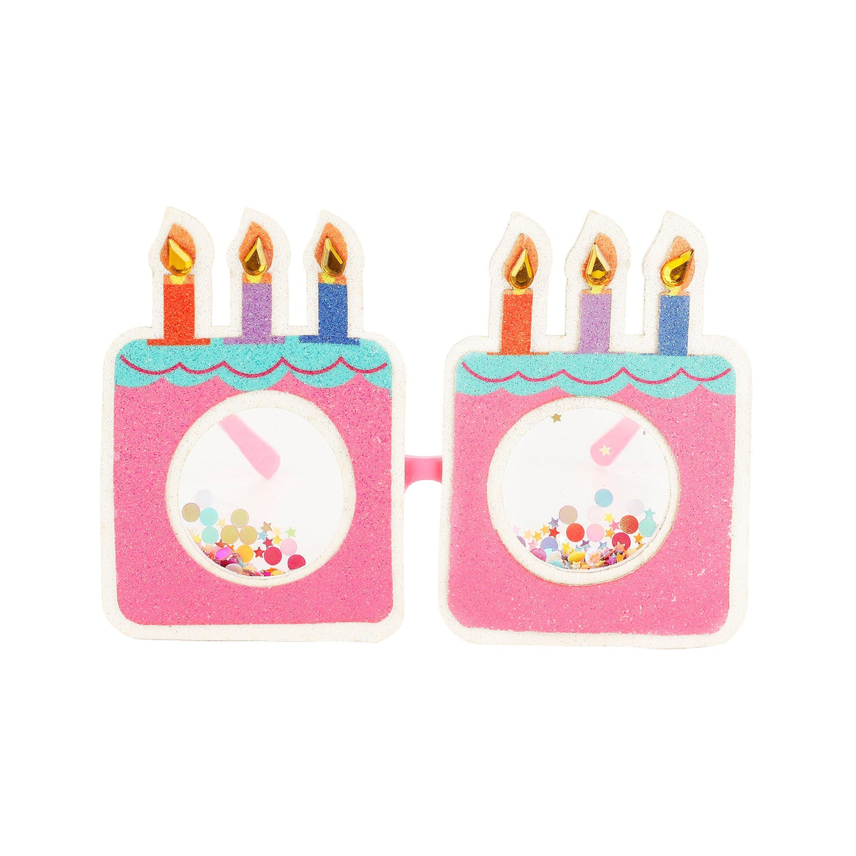 Confetti Birthday Cake Novelty Glasses