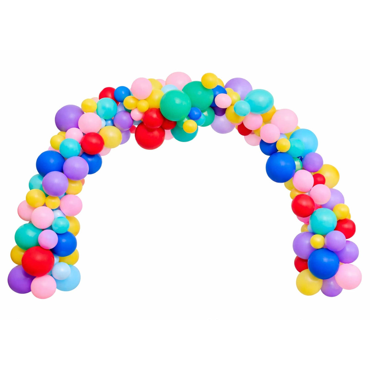 a colorful balloon arch