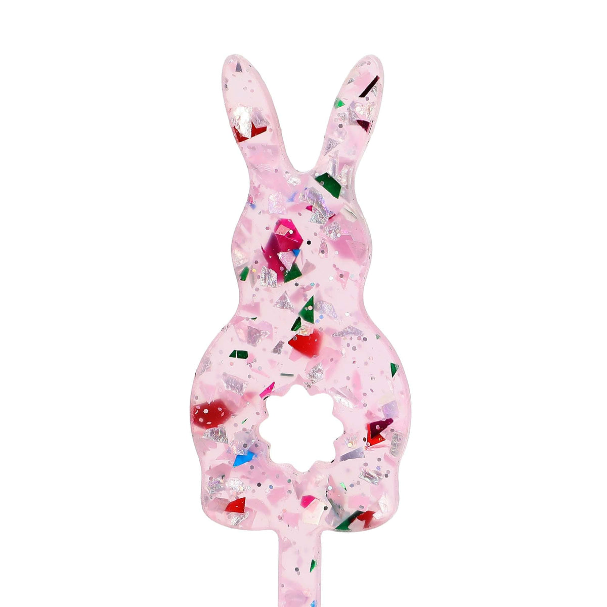Confetti Bunny Acrylic Drink Stirrers (4 ct)