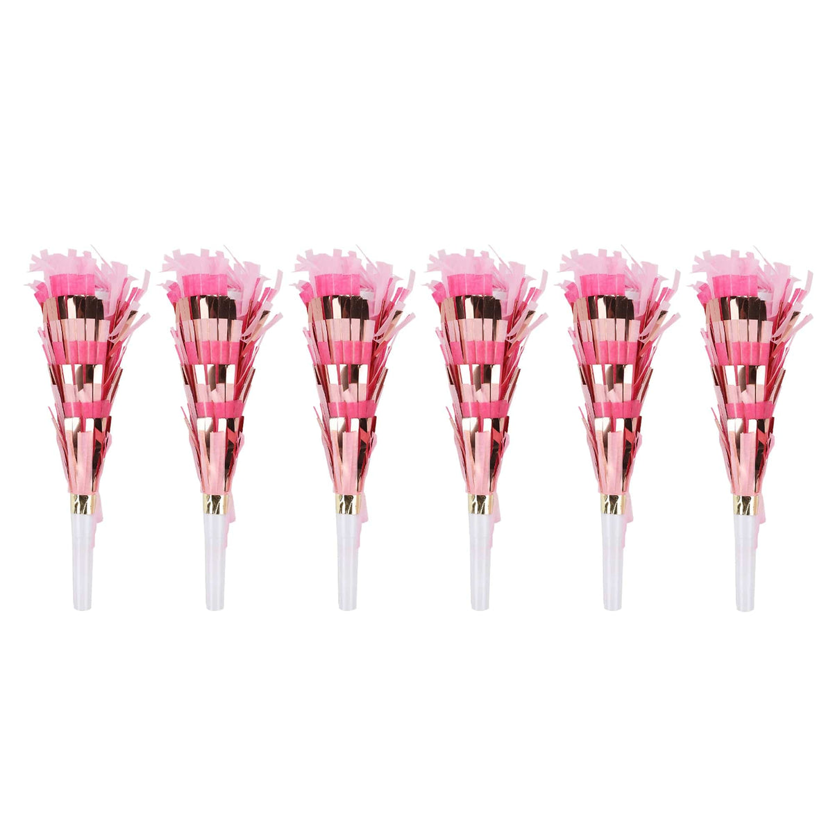 Pop of Pink Confetti Party Blowers (6 ct)