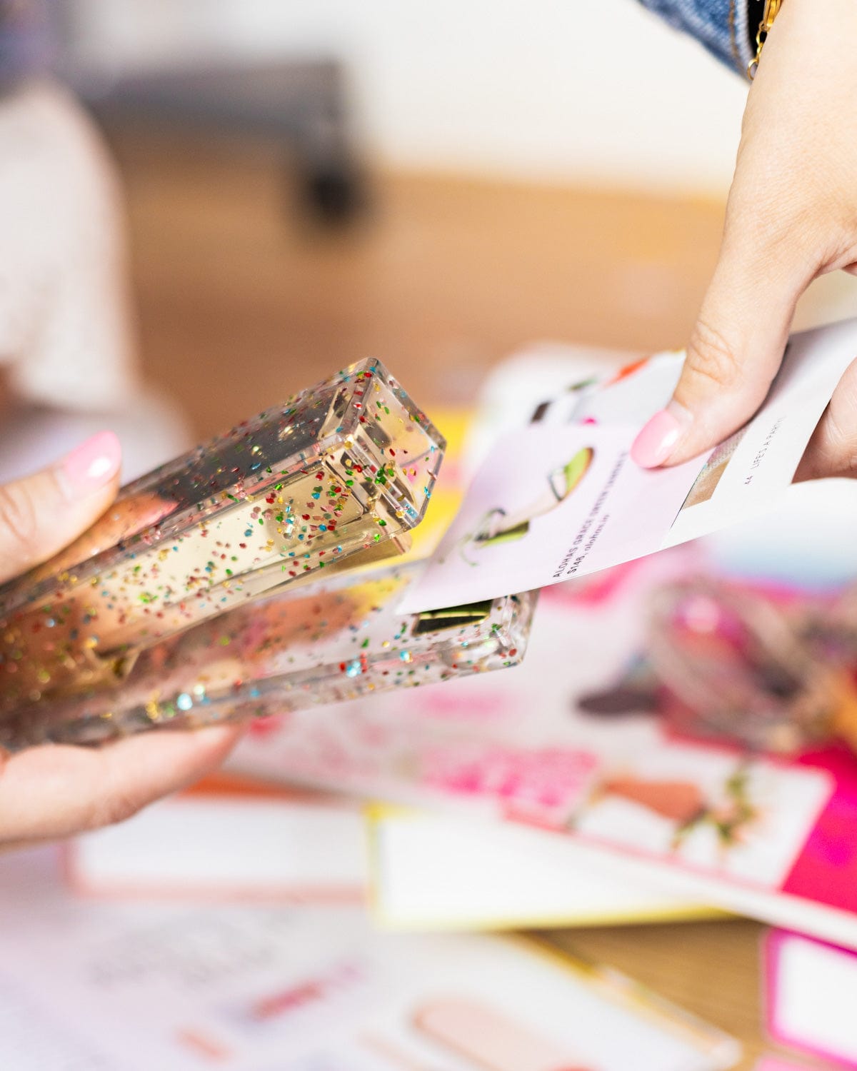 Confetti Injected Acrylic Stapler