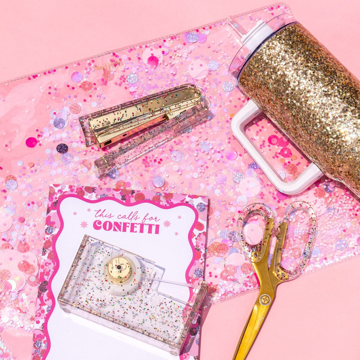 Multi-Use Confetti Desk Mat and Placemat