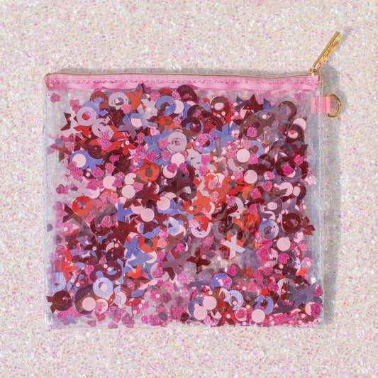 XOXO Confetti Everything Pouch