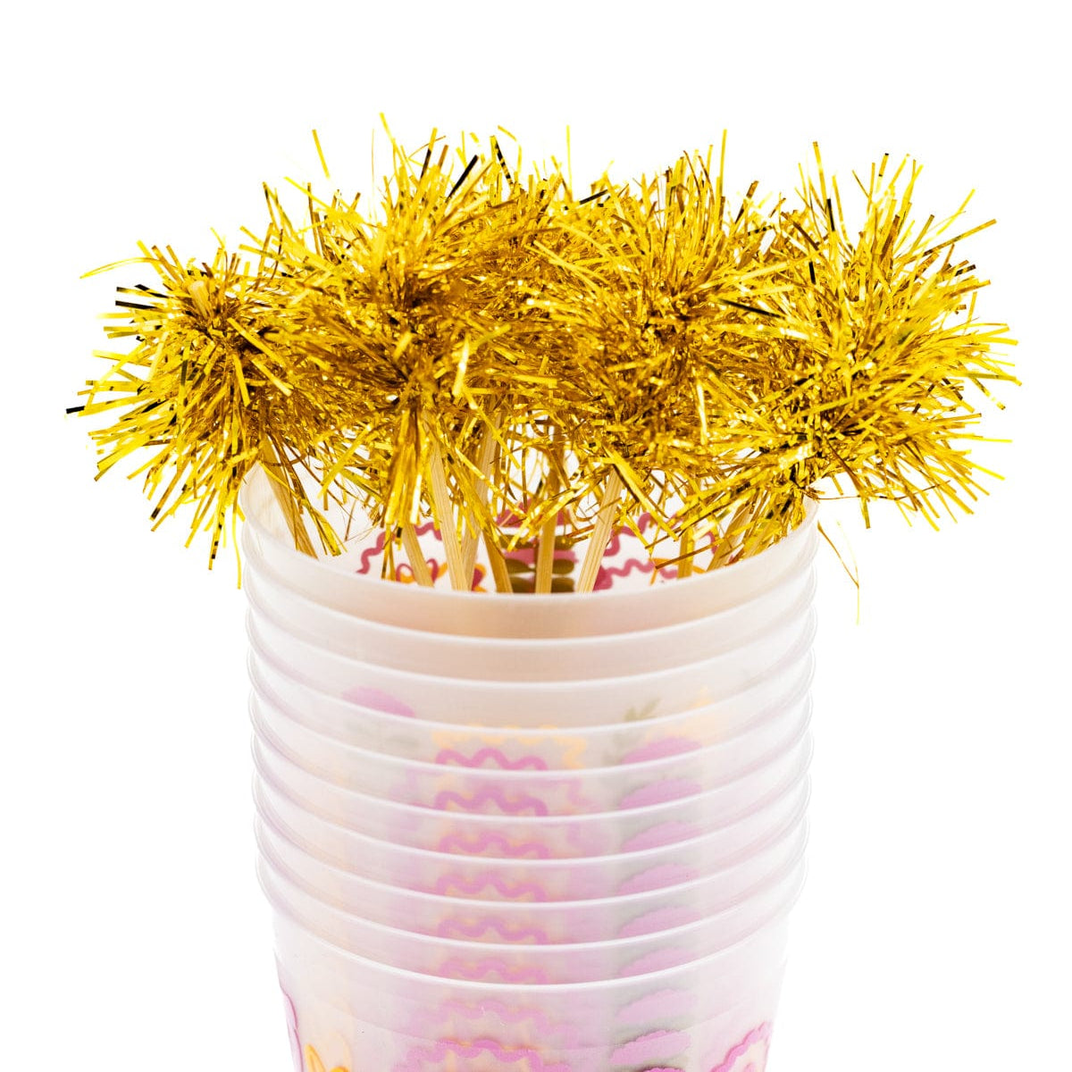 Social Club Reusable Party Cups and Pom Stirs (set of 10)