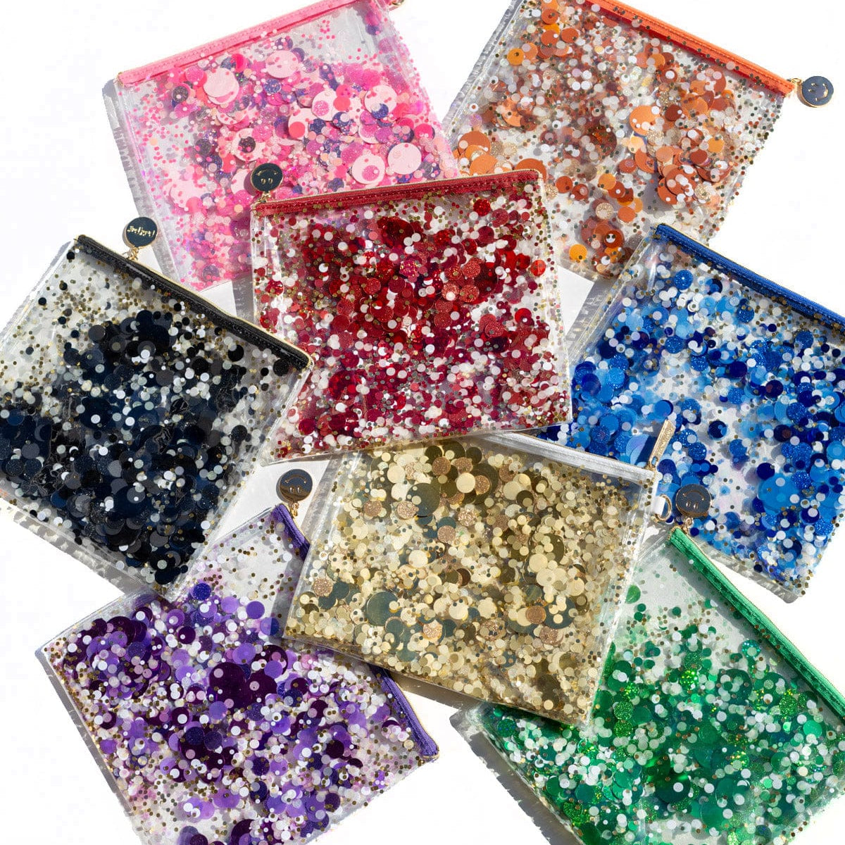 a group of colorful bags