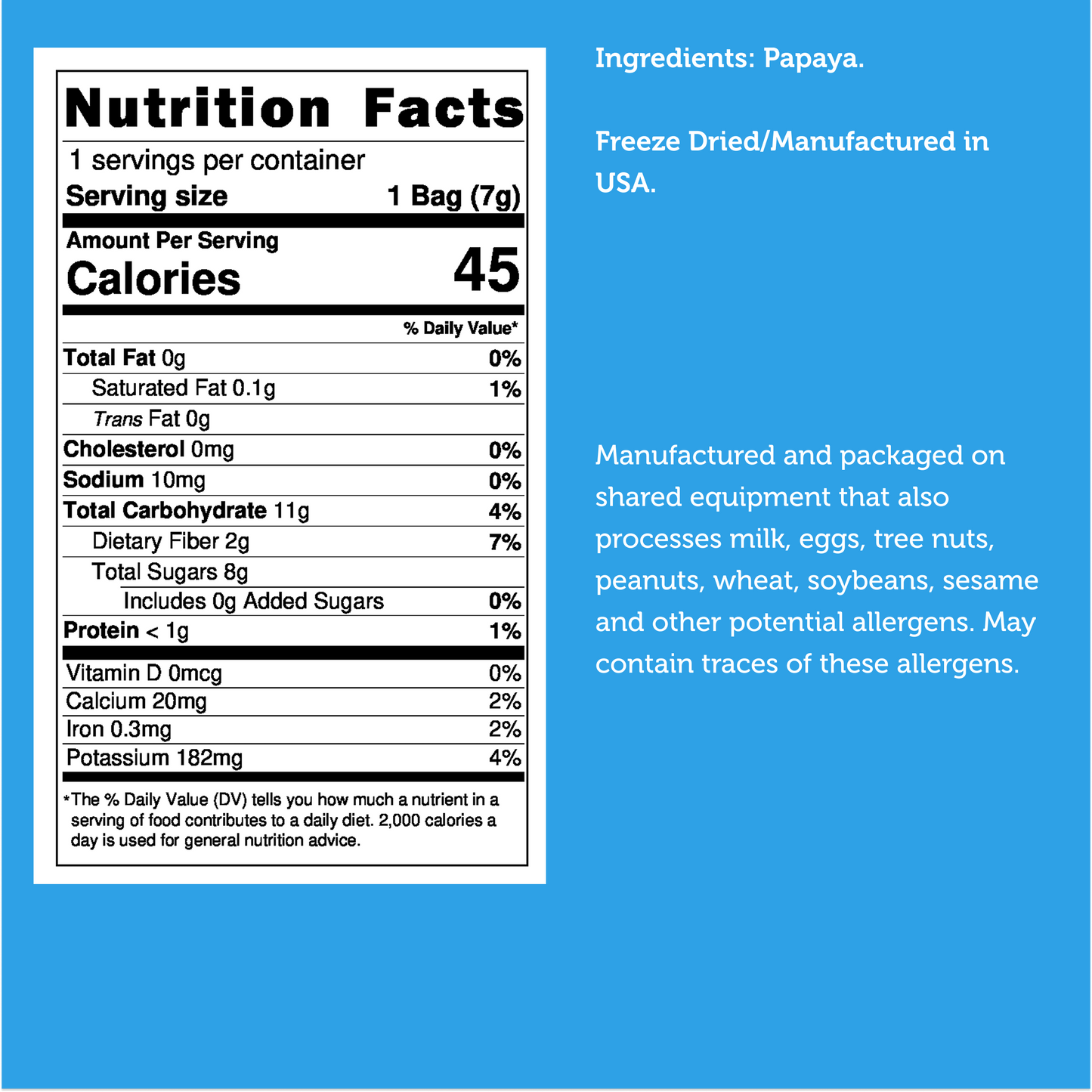 Freeze Dried Papaya