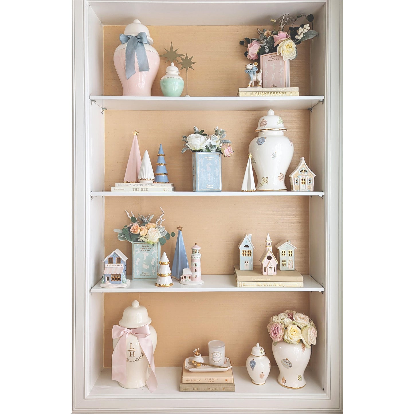 Pastel Baubles Ginger Jars with 22K Gold Accents