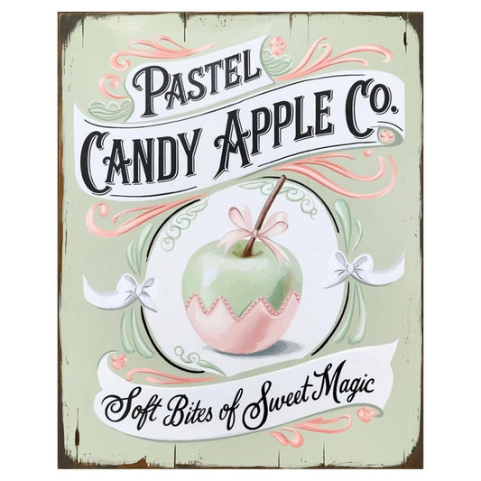 Pastel Candy Apple Halloween Sign