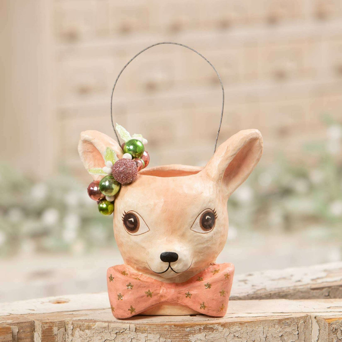 Pastel Fawnie Bucket Small by Bethany Lowe