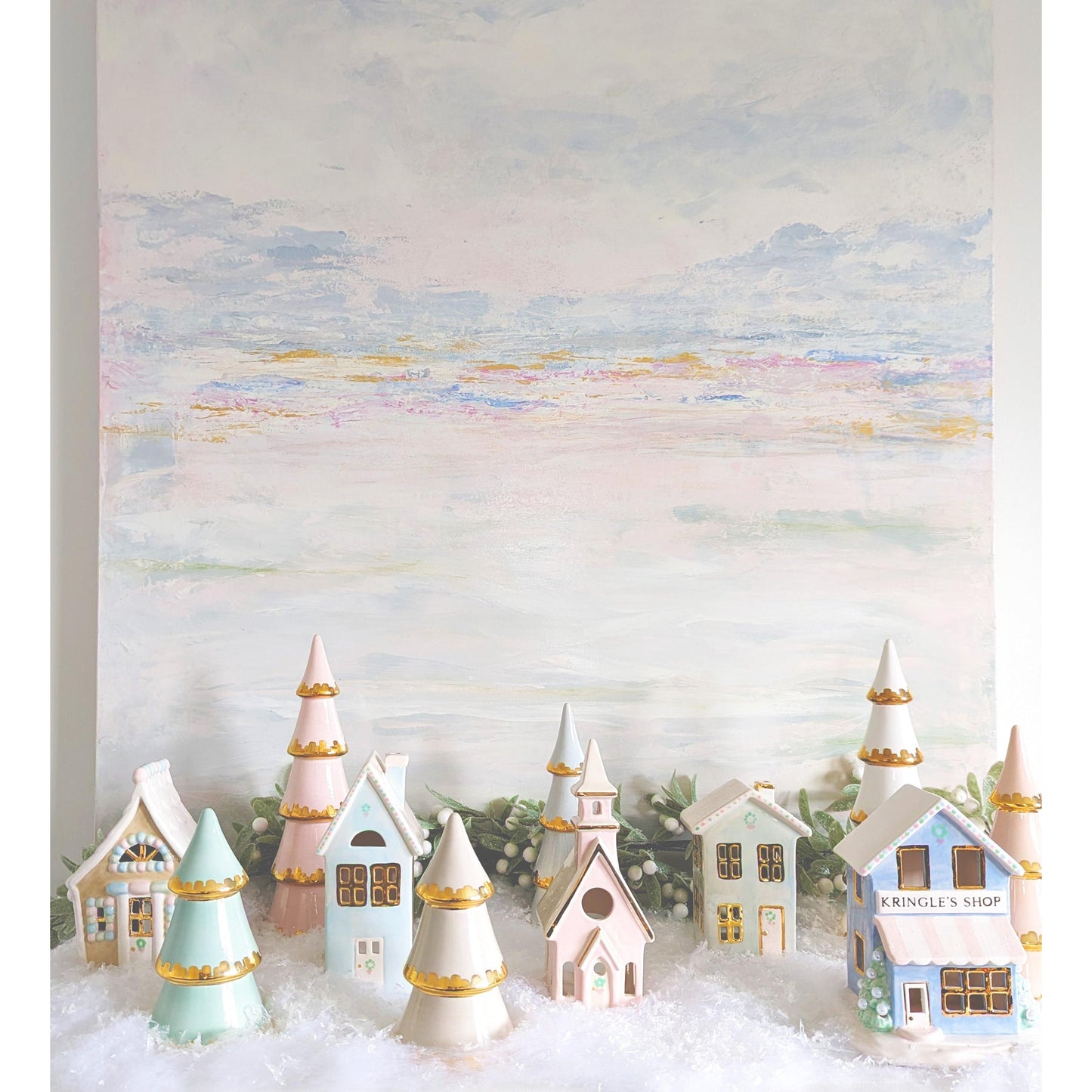 Pastel Kringle Shop with 22K Gold Accents