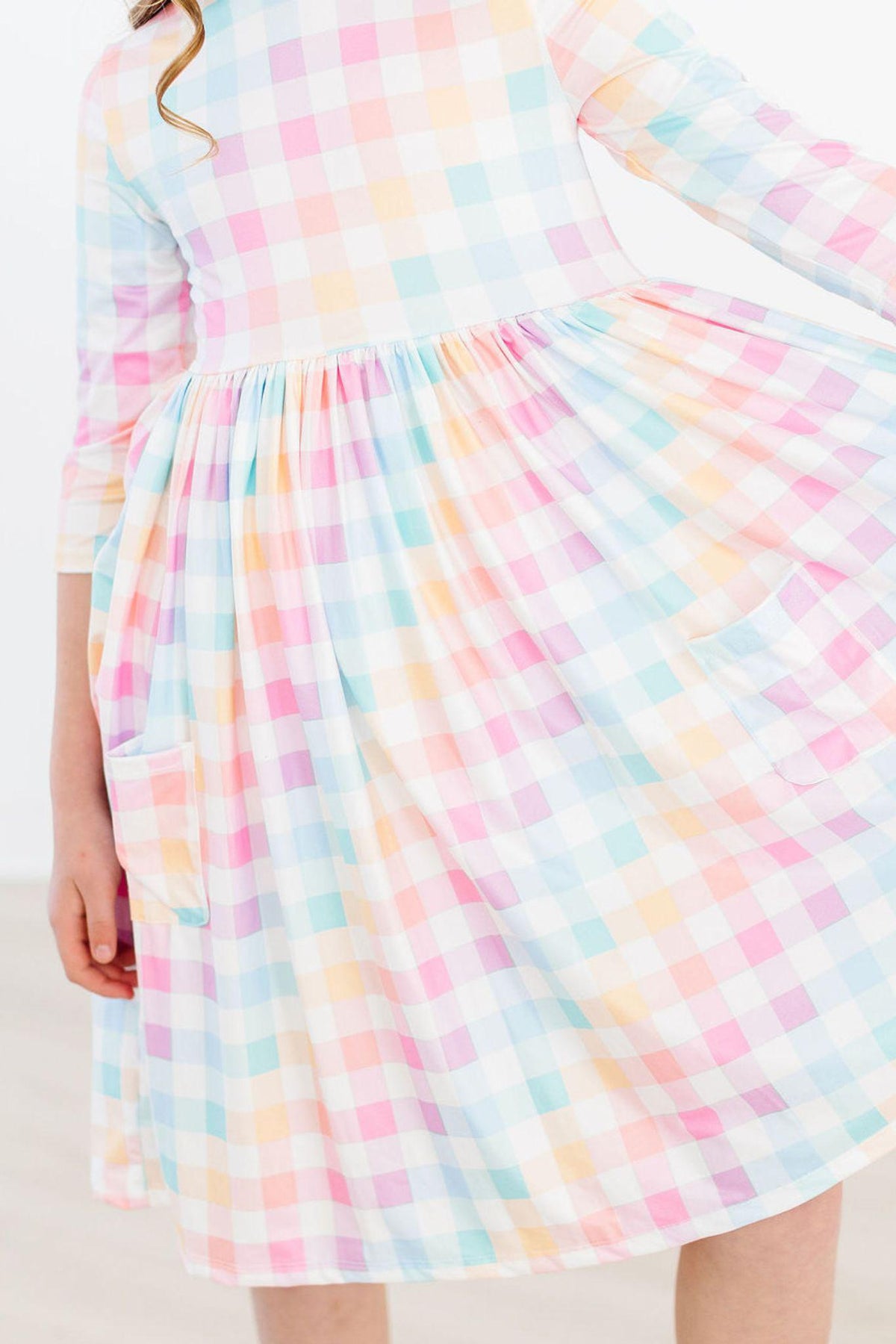a woman wearing a dress