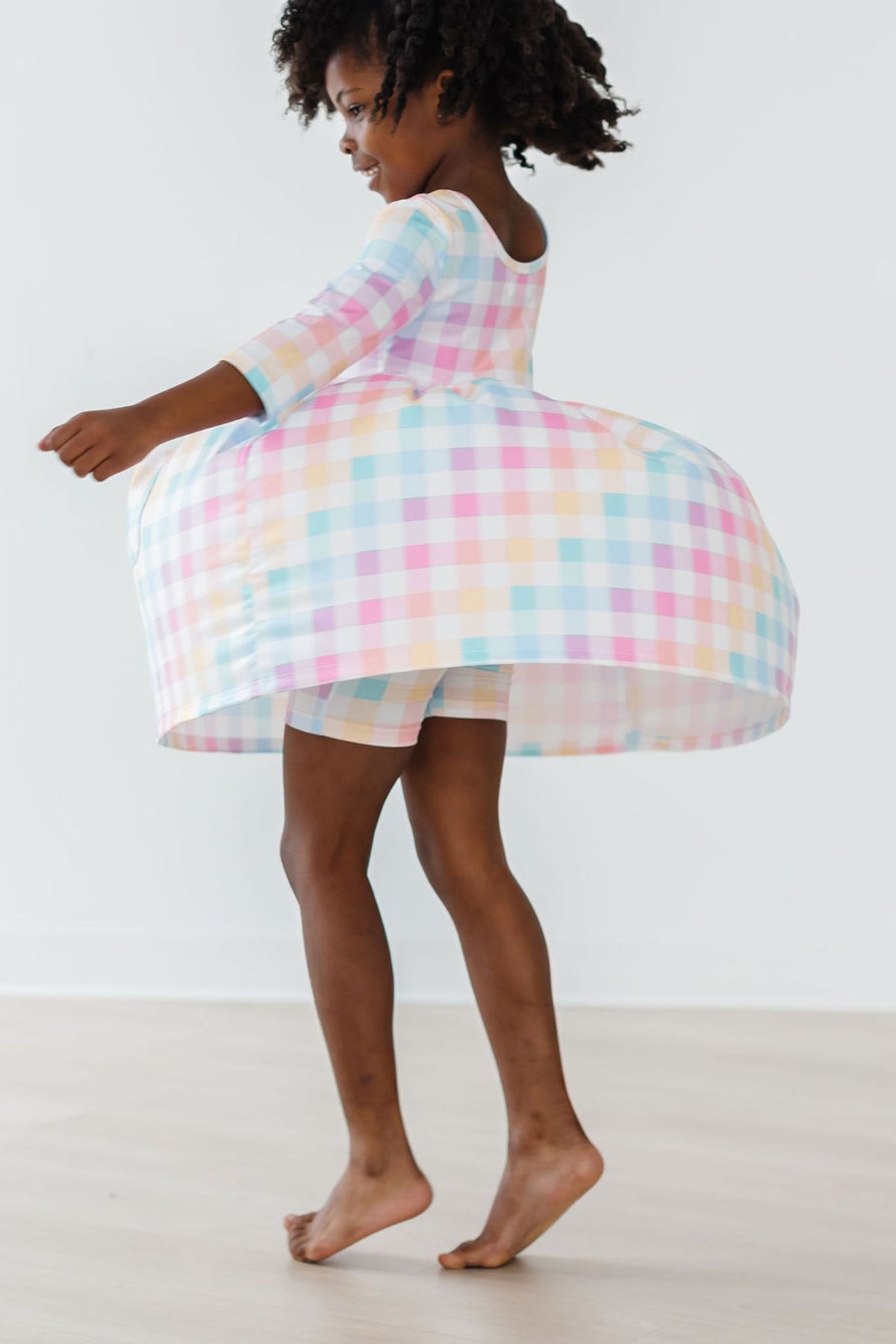 a woman wearing a dress