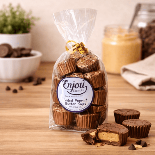 a bag of peanut butter cups