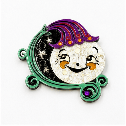 a colorful round object with a face