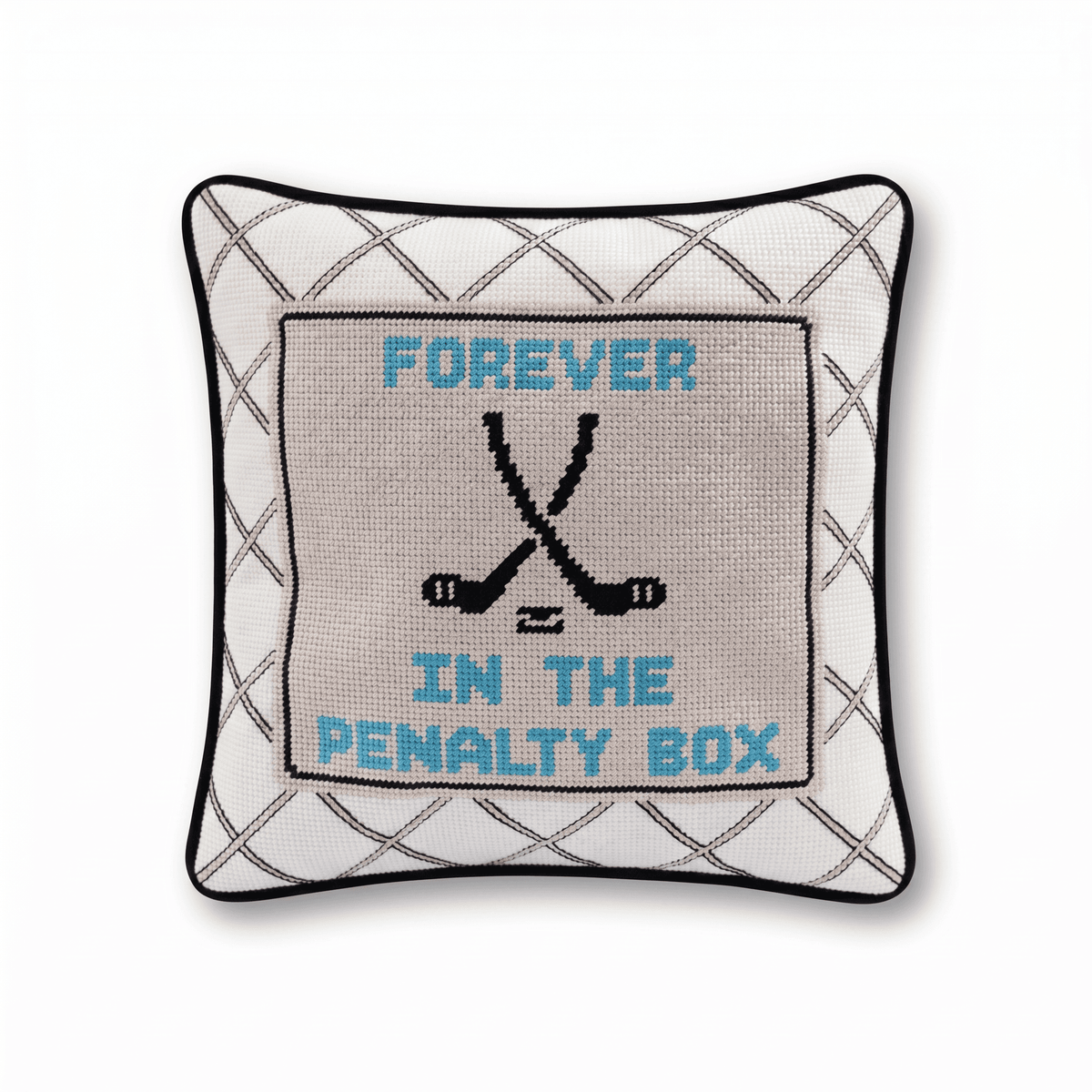 Penalty Box Needlepoint Pillow