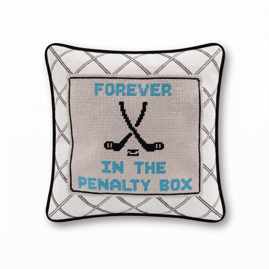 Penalty Box Needlepoint Pillow