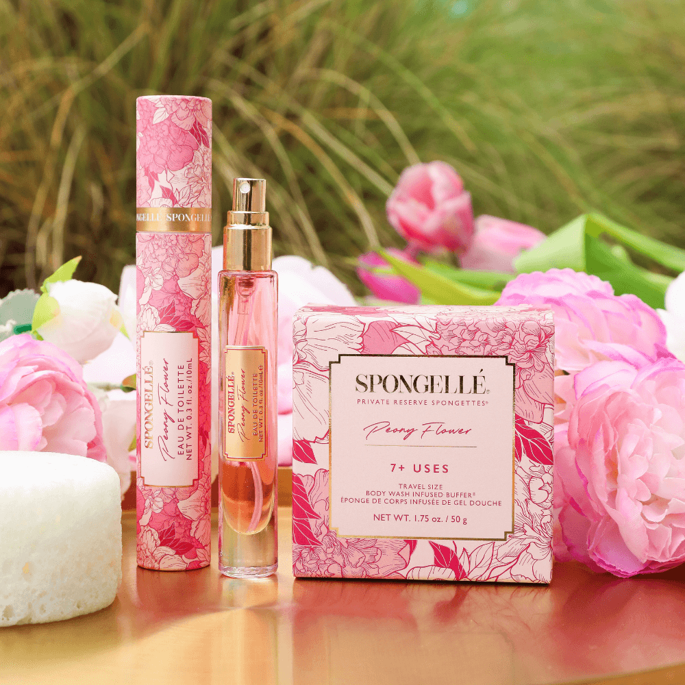 Peony Flower Eau de Toilette & Travel Spongette