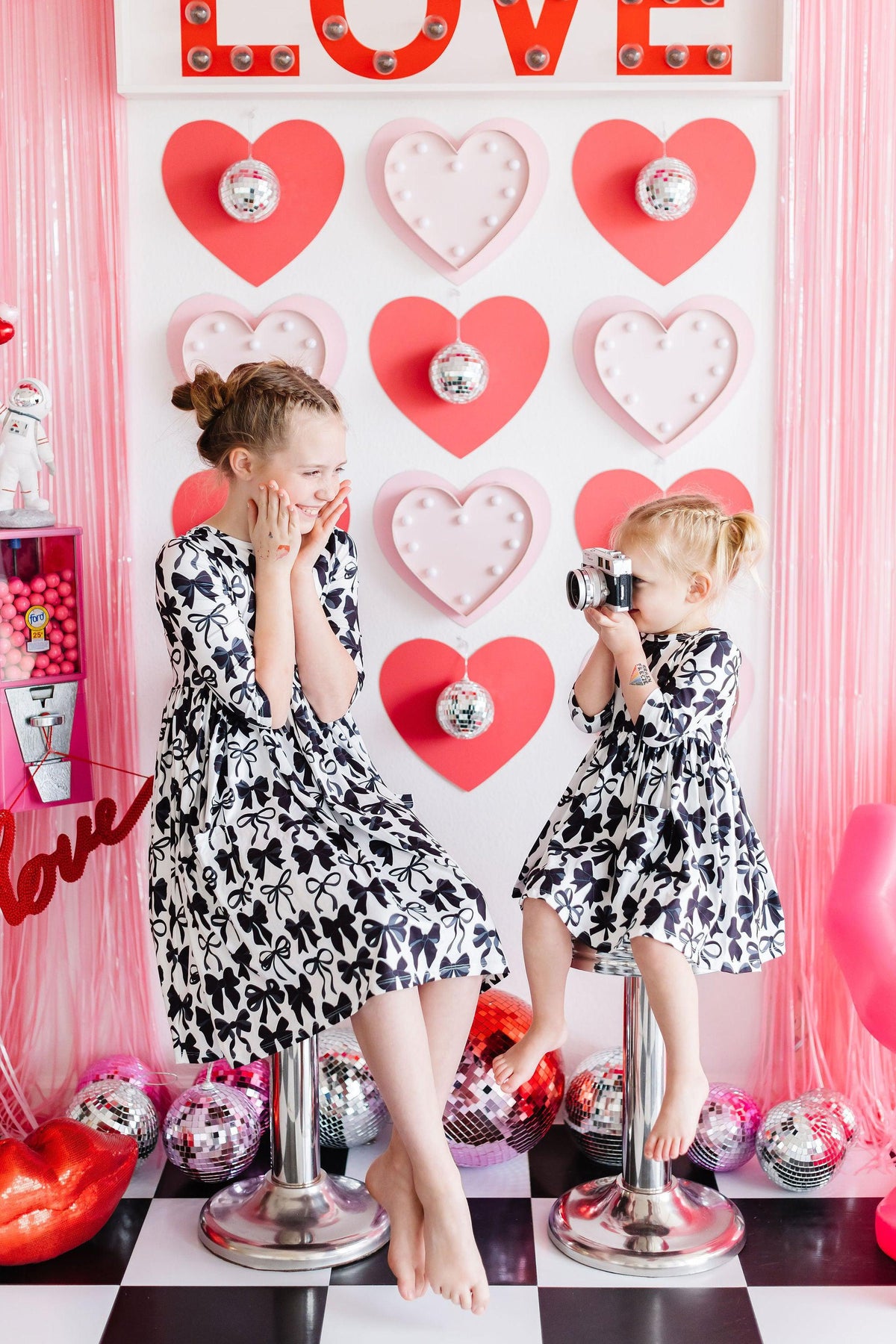 two girls posing for a photo