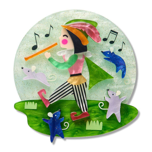 a cartoon of a girl playing a flute