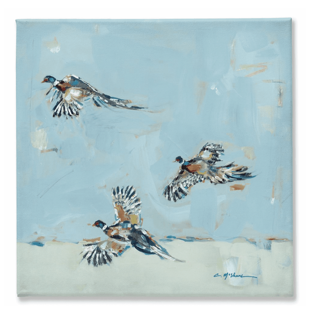 "Pheasantly Surprised" on canvas